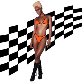 Bikini Race Laranja e Preto